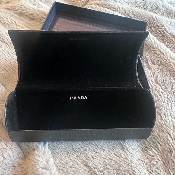 Prada Luxury Designer Black Eyeglass Case In Original Prada Box Unopened Cloth - Picture 5 of 10